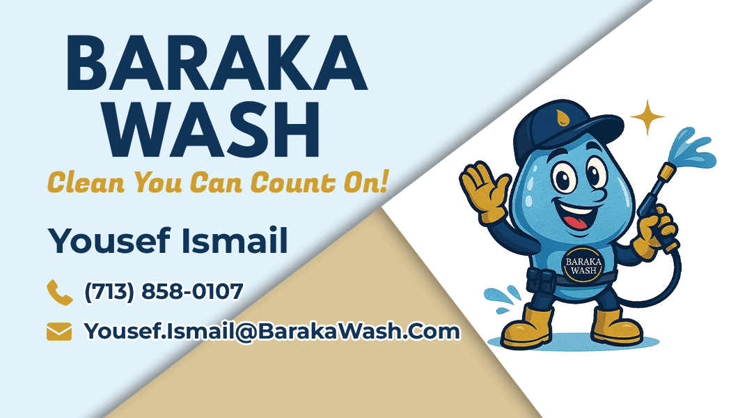Baraka Wash business card front
